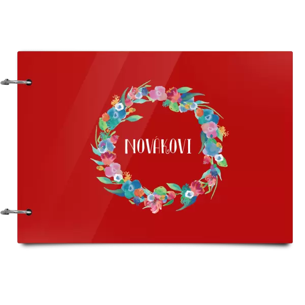 Plexi album se sponami Barevné lístečky s příjmením