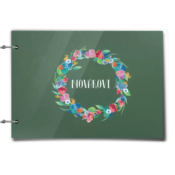 Plexi album se sponami Barevné lístečky s příjmením