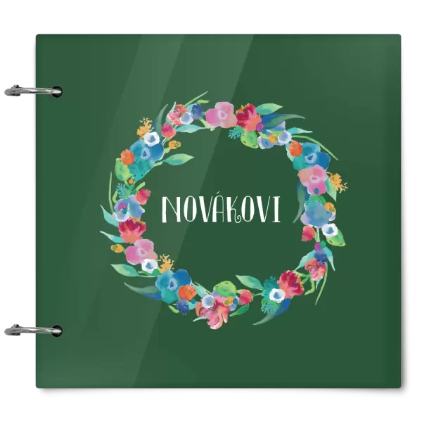 Plexi album se sponami Barevné lístečky s příjmením