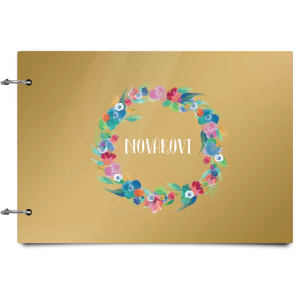 Plexi album se sponami Barevné lístečky s příjmením