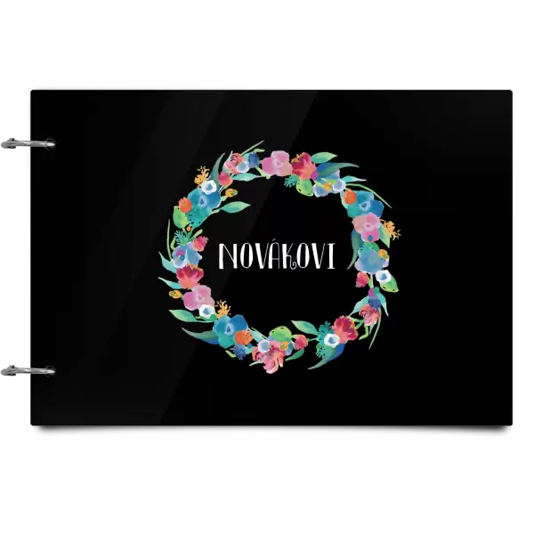 Plexi album se sponami Barevné lístečky s příjmením