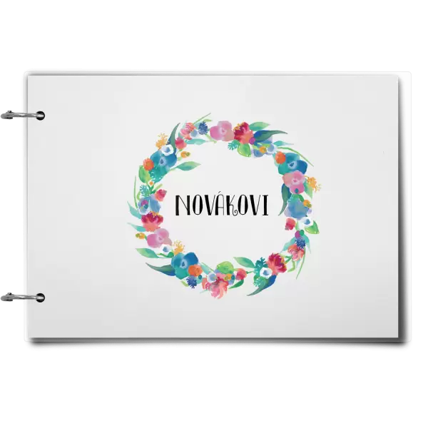 Plexi album se sponami Barevné lístečky s příjmením