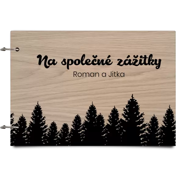 Dřevěné album se sponami Společné zážitky