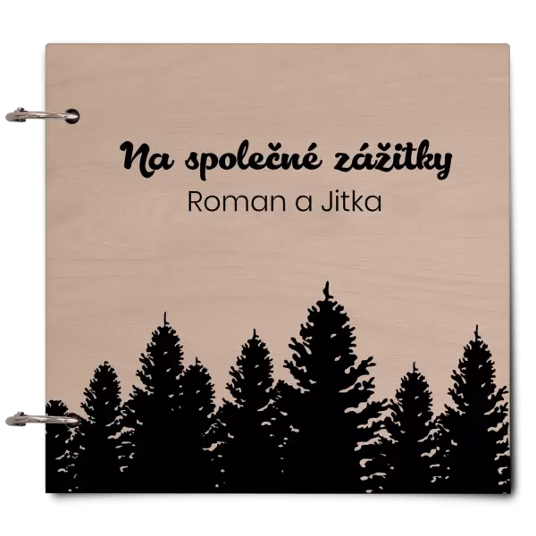 Dřevěné album se sponami Společné zážitky