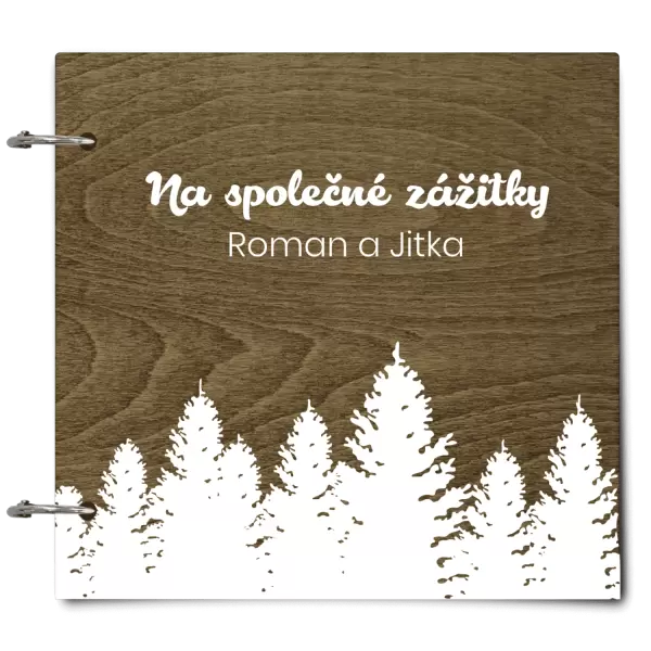 Dřevěné album se sponami Společné zážitky