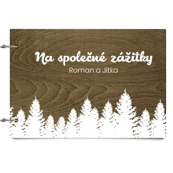 Dřevěné album se sponami Společné zážitky