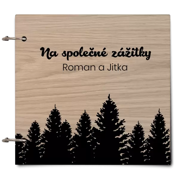 Dřevěné album se sponami Společné zážitky