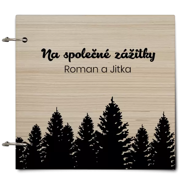 Dřevěné album se sponami Společné zážitky