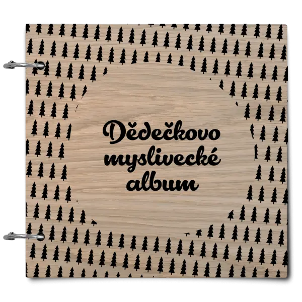 Dřevěné album se sponami Myslivecké se stromy