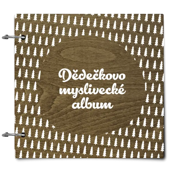 Dřevěné album se sponami Myslivecké se stromy