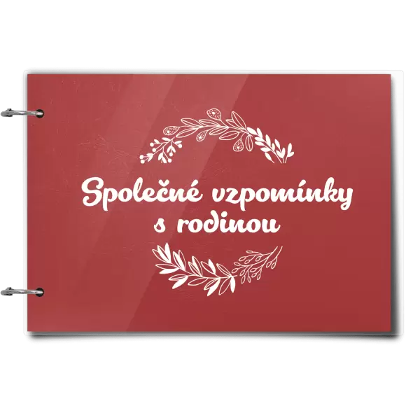 Plexi album se sponami Společné vzpomínky, černé lístečky