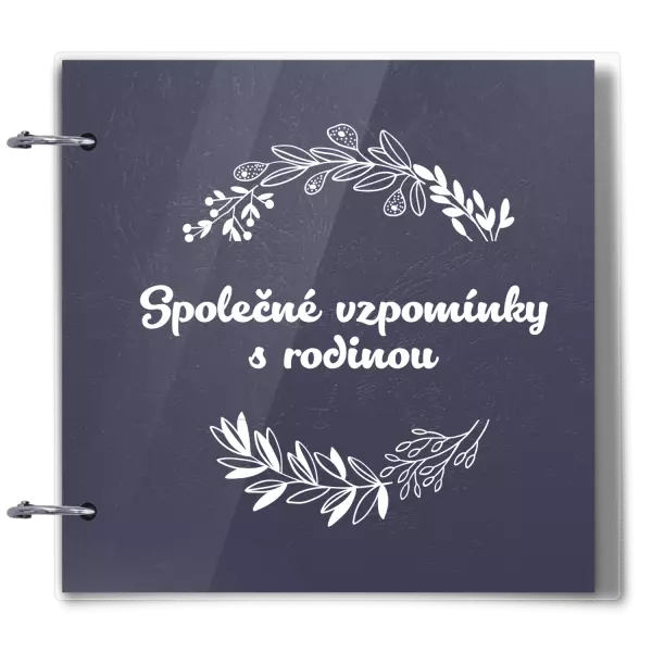 Plexi album se sponami Společné vzpomínky, černé lístečky
