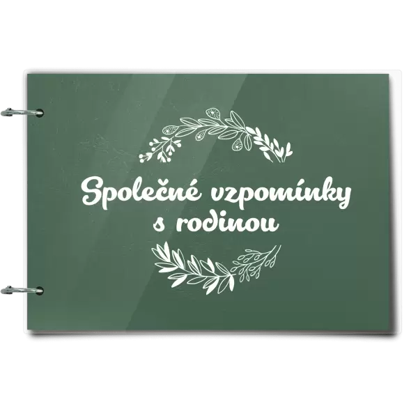 Plexi album se sponami Společné vzpomínky, černé lístečky