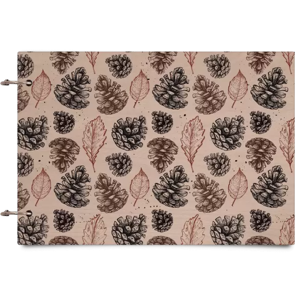 Dřevěné album se sponami Šišky