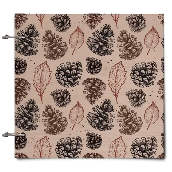 Dřevěné album se sponami Šišky