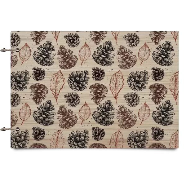 Dřevěné album se sponami Šišky