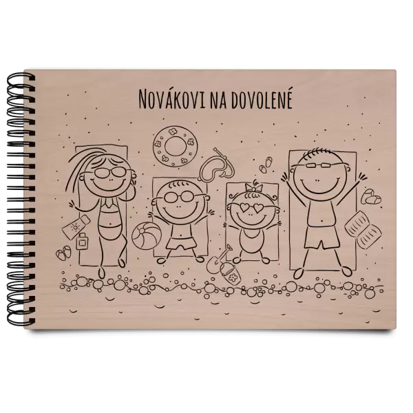 Dřevěné album s kroužkovou vazbou Na pláži