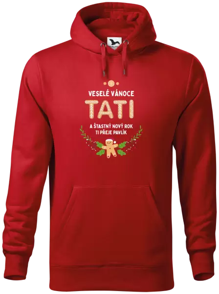Pánská mikina Veselé Vánoce tati, perníček
