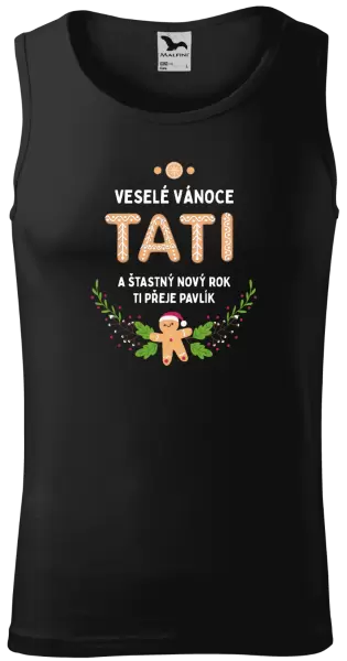 Pánské vánoční tílko Veselé Vánoce tati, perníček