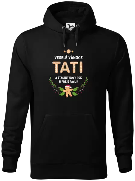 Pánská mikina Veselé Vánoce tati, perníček