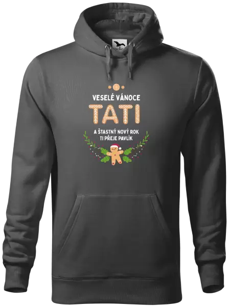 Pánská mikina Veselé Vánoce tati, perníček