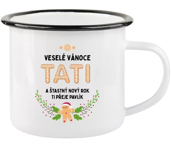 Vánoční plecháček Veselé Vánoce tati, perníček