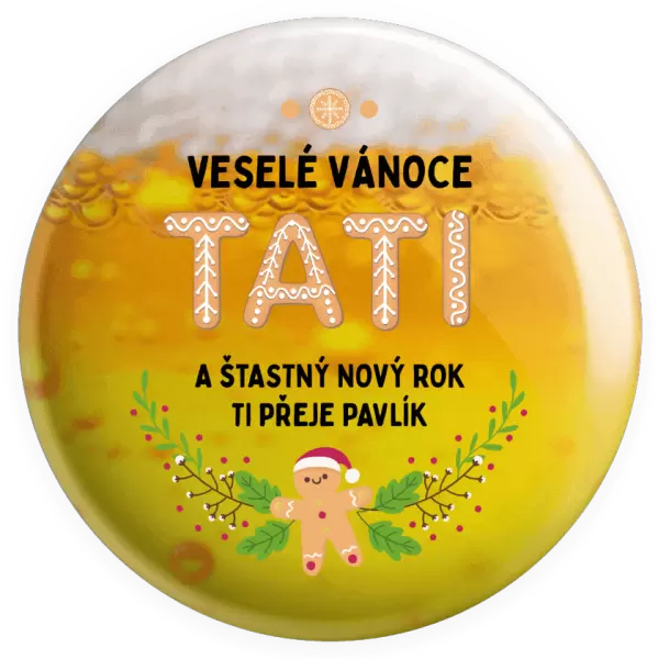 Placka Veselé Vánoce tati, perníček