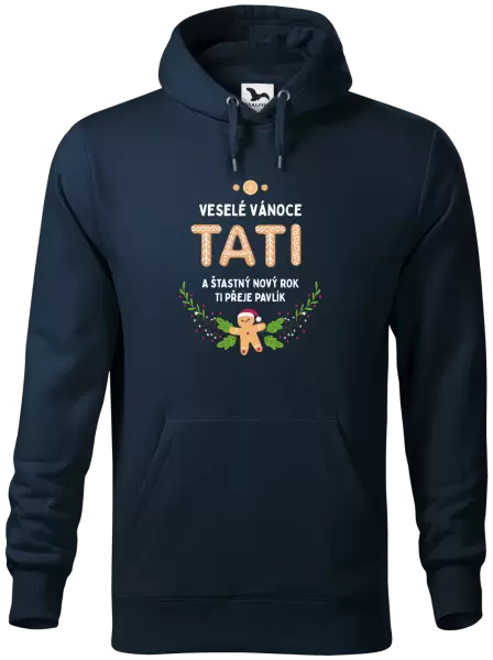 Pánská mikina Veselé Vánoce tati, perníček