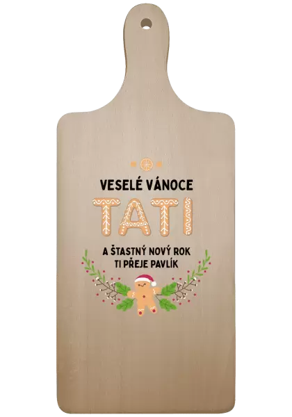 Prkénko Veselé Vánoce tati, perníček