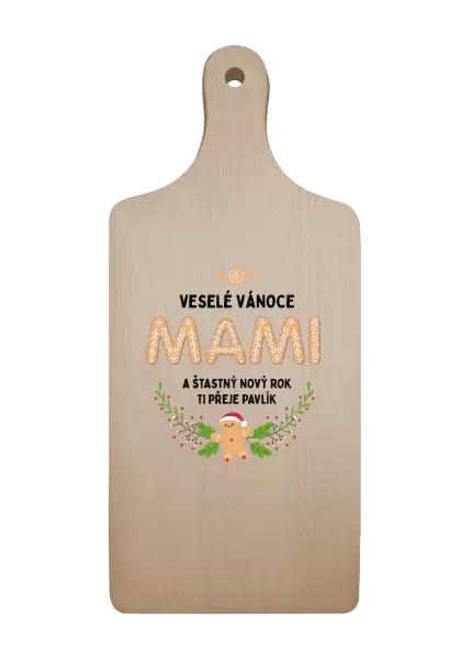Prkénko Veselé Vánoce mami, perníček
