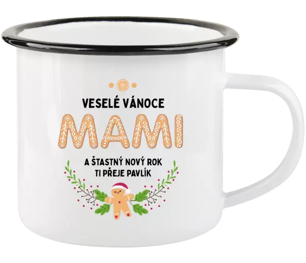 Vánoční plecháček Veselé Vánoce mami, perníček