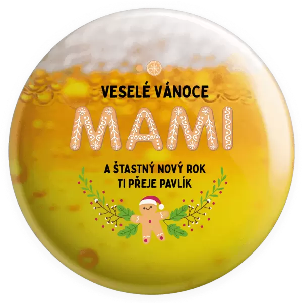 Placka Veselé Vánoce mami, perníček