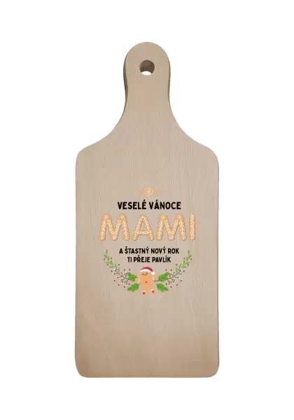 Prkénko Veselé Vánoce mami, perníček
