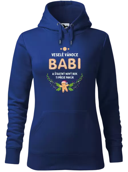 Dámská vánoční mikina Veselé Vánoce babi, perníček