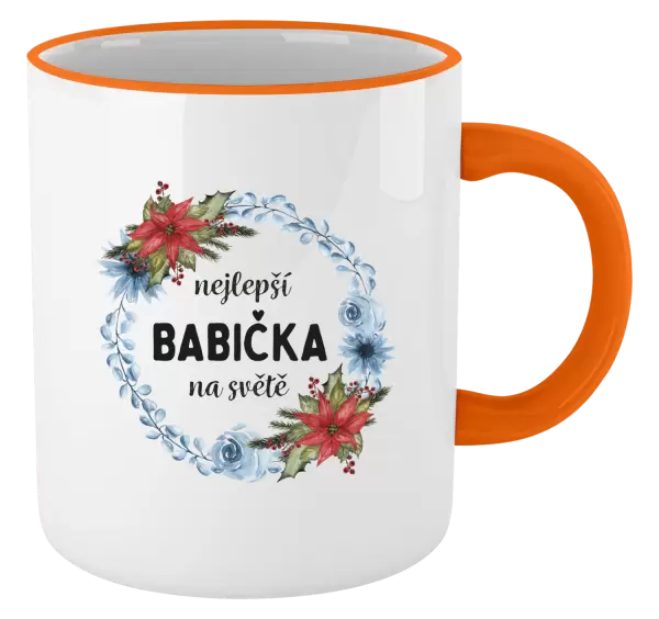 Hrnek Nejlepší babička na světě, věneček