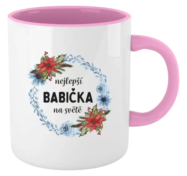 Hrnek Nejlepší babička na světě, věneček