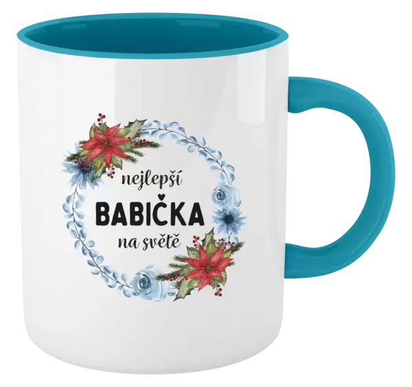 Hrnek Nejlepší babička na světě, věneček