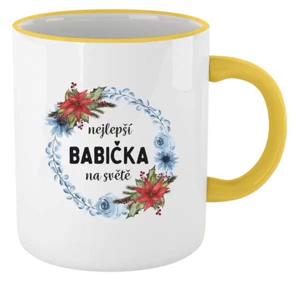 Hrnek Nejlepší babička na světě, věneček