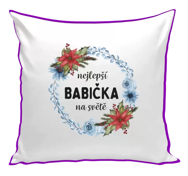 Polštář Nejlepší babička na světě, věneček
