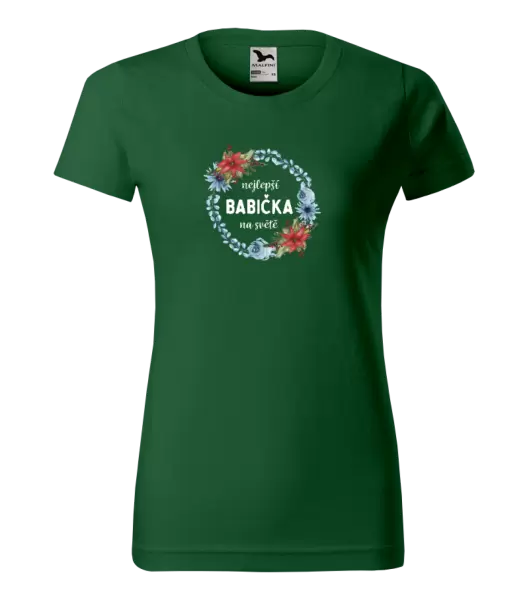 Dámské tričko Nejlepší babička na světě, věneček