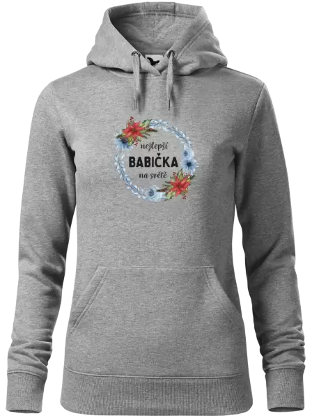 Dámská mikina Nejlepší babička na světě, věneček
