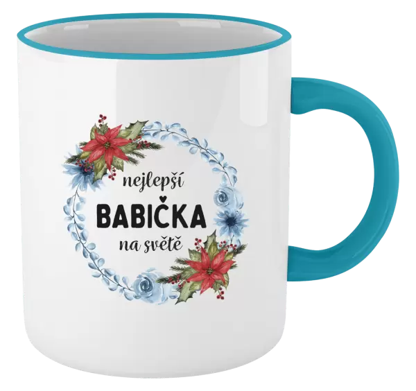 Hrnek Nejlepší babička na světě, věneček