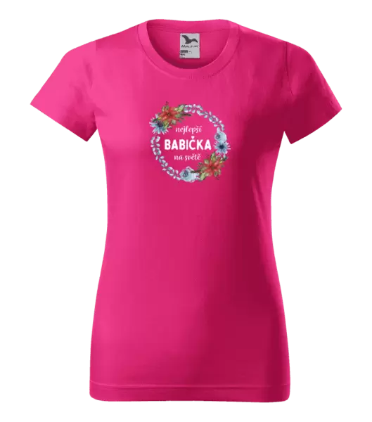 Dámské tričko Nejlepší babička na světě, věneček