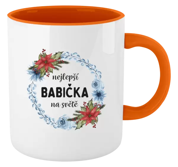 Hrnek Nejlepší babička na světě, věneček