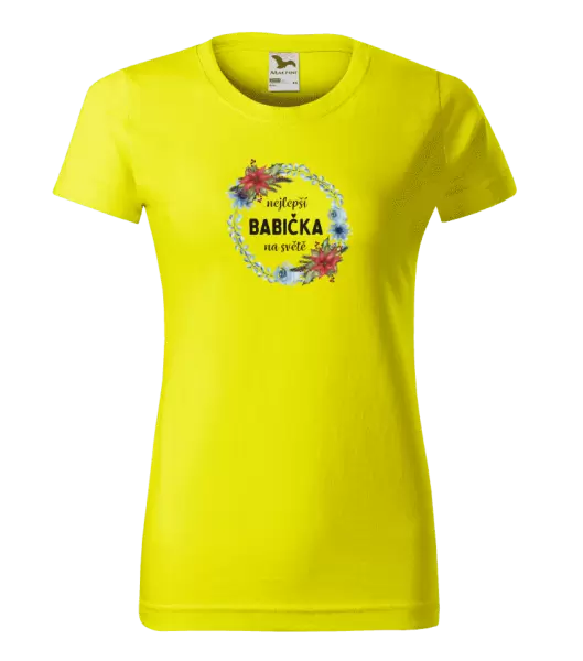 Dámské tričko Nejlepší babička na světě, věneček