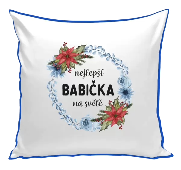 Polštář Nejlepší babička na světě, věneček