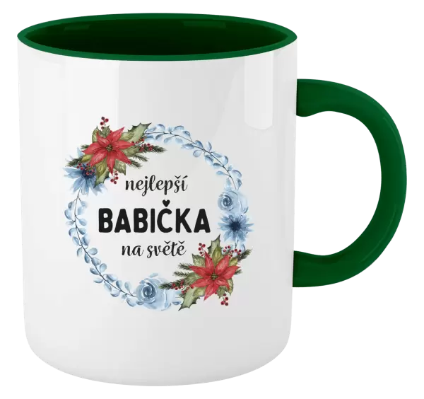 Hrnek Nejlepší babička na světě, věneček