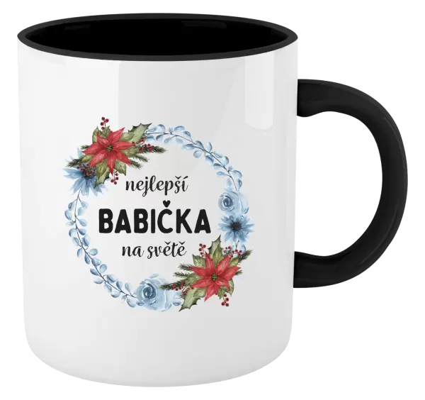 Hrnek Nejlepší babička na světě, věneček