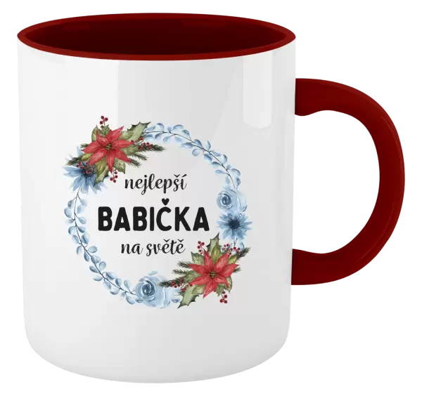 Hrnek Nejlepší babička na světě, věneček