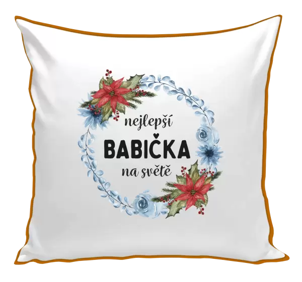 Polštář Nejlepší babička na světě, věneček